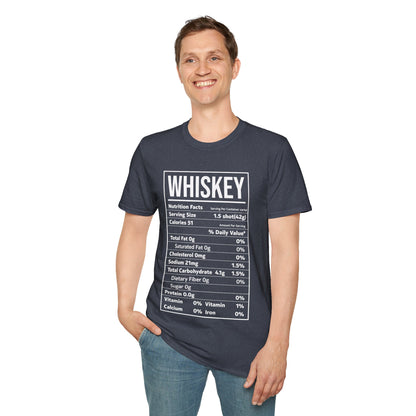 Whiskey Nutrition Facts Funny Family Matching Thanksgiving Christmas Drinking T-Shirt For Men Women