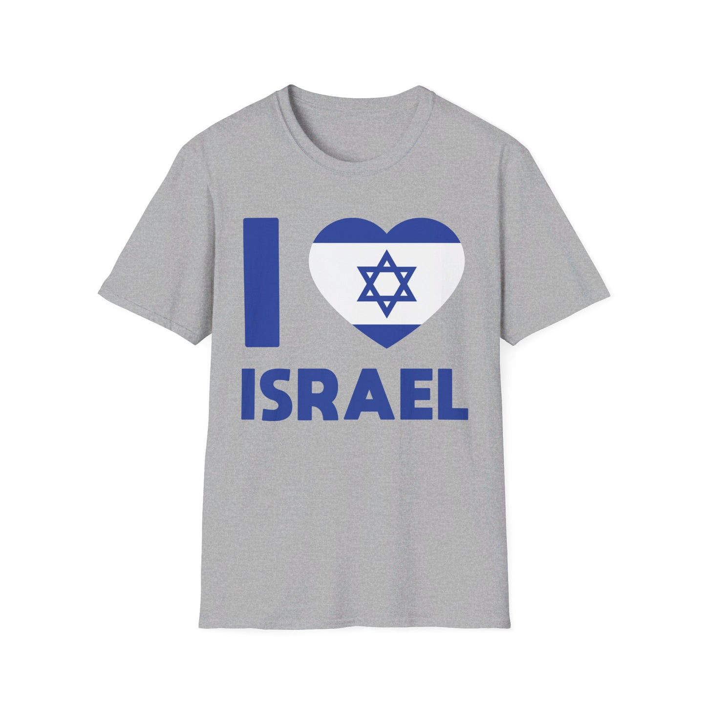 I Love Israel Flag Heart Jews Jewish T-Shirt For Men Women T-Shirt