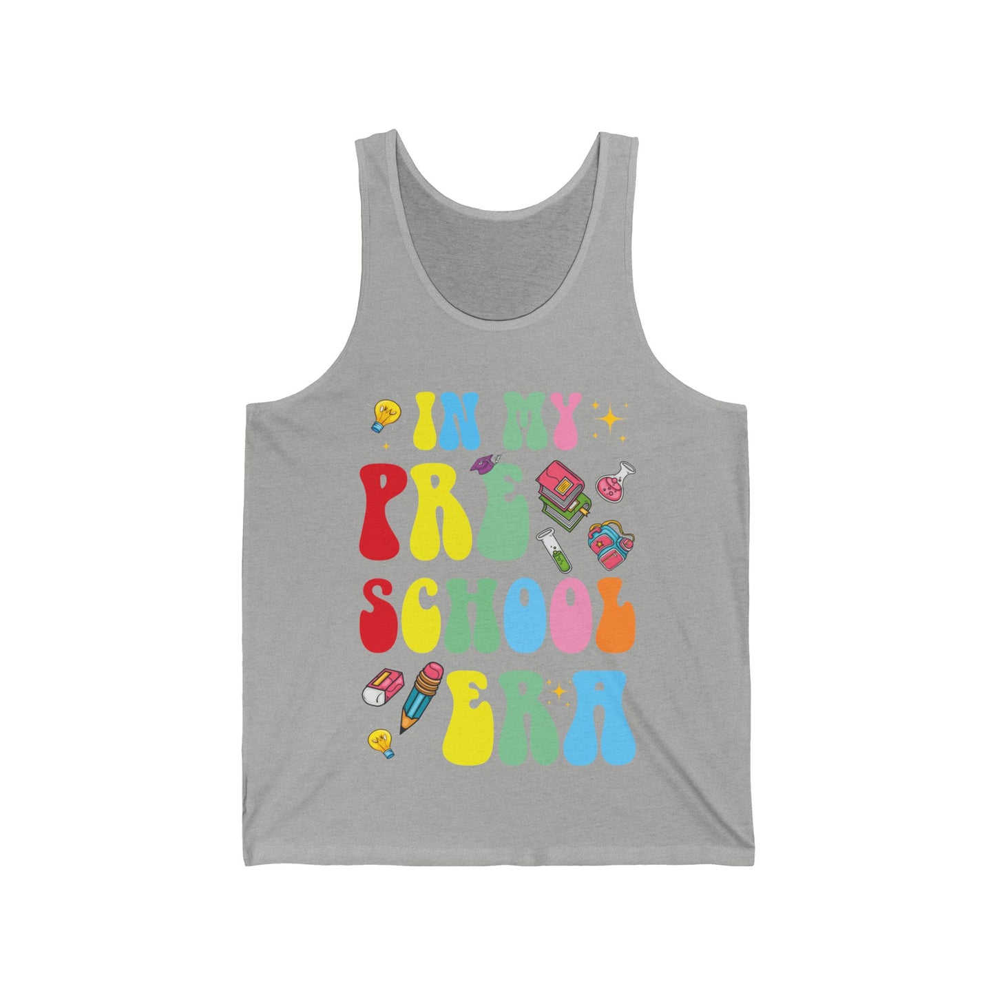 In My Preschool Era Teacher Top Prek Teacher Groovy Retro Funny Tank Top For Men Women