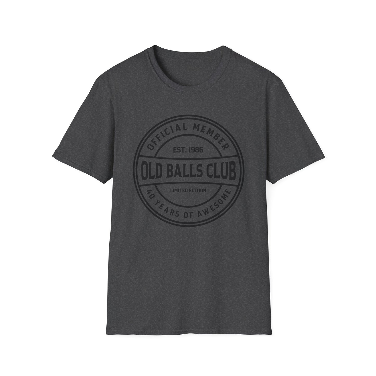 Mens Old Balls Club 40 Years Awesome Forty 40th Birthday Farthers Day T-Shirt