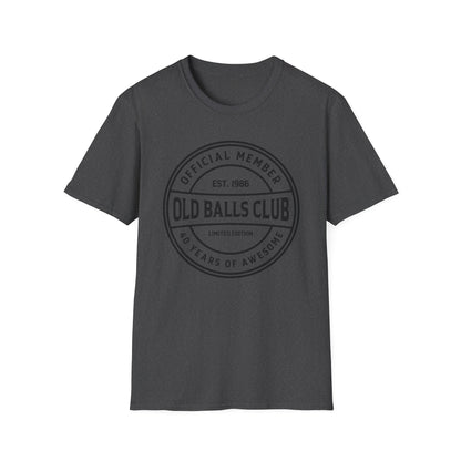 Mens Old Balls Club 40 Years Awesome Forty 40th Birthday Farthers Day T-Shirt