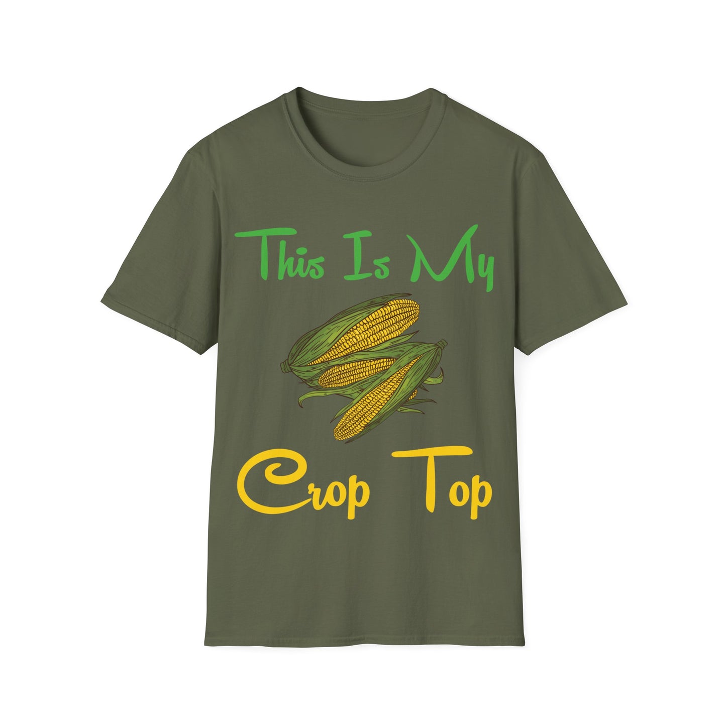 Funny This is my Crop Top Farmer Farming Corn Lover Pun Joke T-Shirt