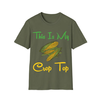 Funny This is my Crop Top Farmer Farming Corn Lover Pun Joke T-Shirt