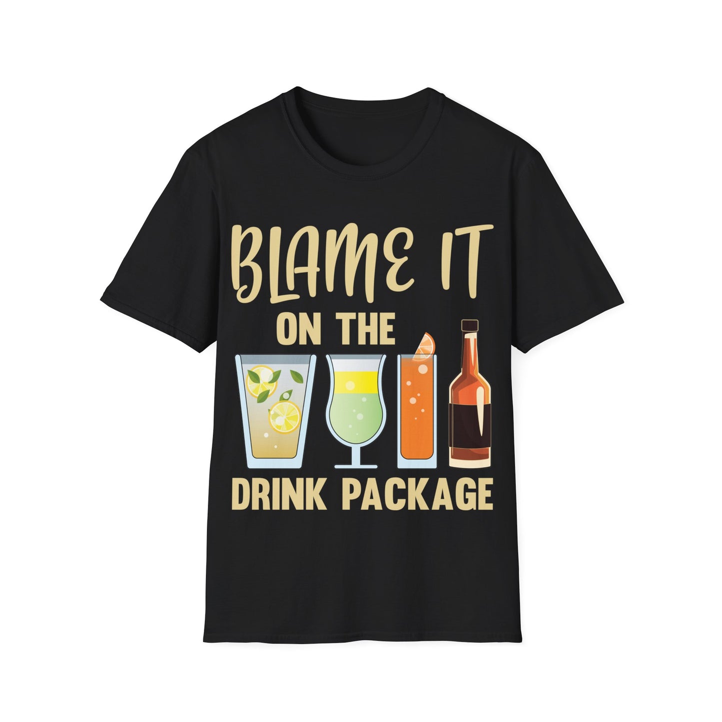 Blame It On The Drink Package Funny Cruise T-Shirt For Men Women T-Shirt