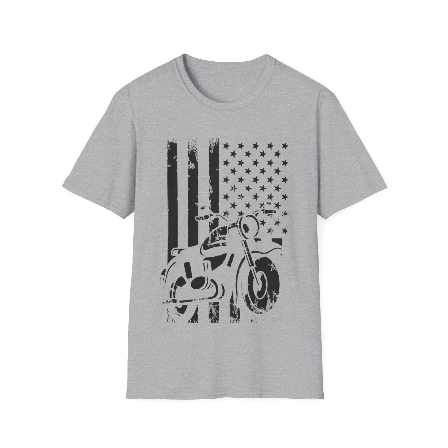 Motorcycle USA Flag Retro Viintage Biker Motercross T-Shirt For Bikers T-Shirt