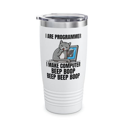 Funny I Are Programmer I Make Computer Beep Boop Cute Cat Tumbler For Men Women Tumbler