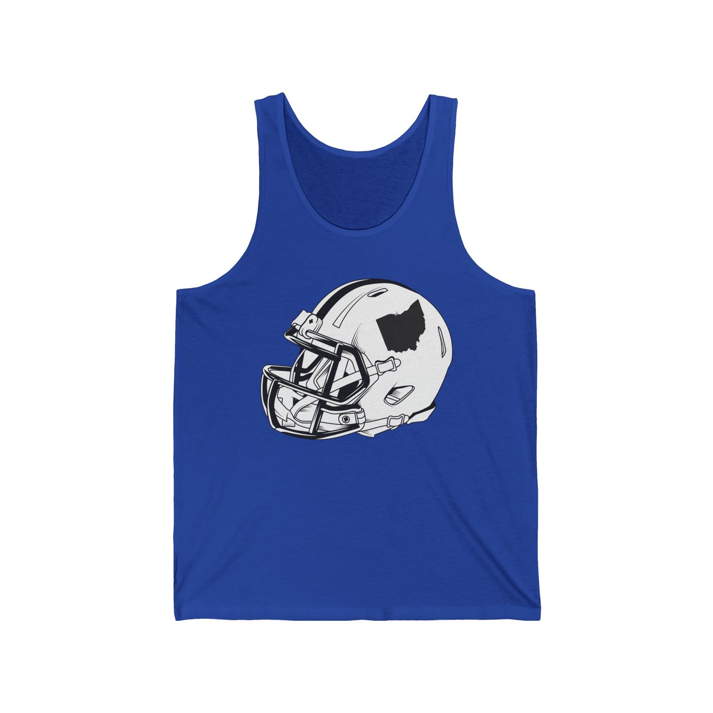 Vintage Football Helmet Top State of Ohio American Football Distressed Tank Top Men Women