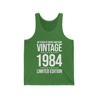 40 Year Old Gifts Vintage 1984 40 Years Awesome 40th Birthday Tank Tops