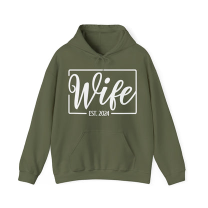 Wife Est 2024 Just Married Honeymoon Wedding Couples  Hoodie For Women Hoodie