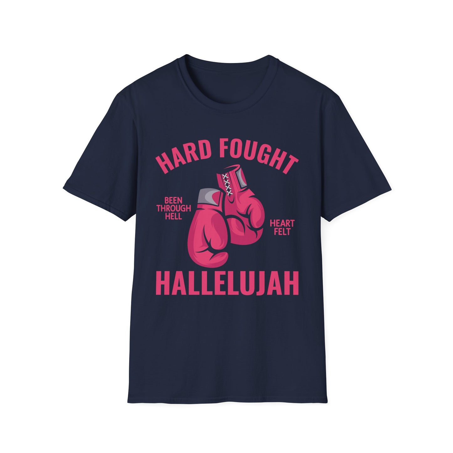 Hard Fought Hallelujah Praise Jesus Lake Christian T-Shirt For Men Women