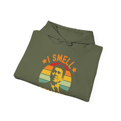 Funny Ronald Reagan I Smell Commies Political Humor Reagan President Hoodie For Men Women