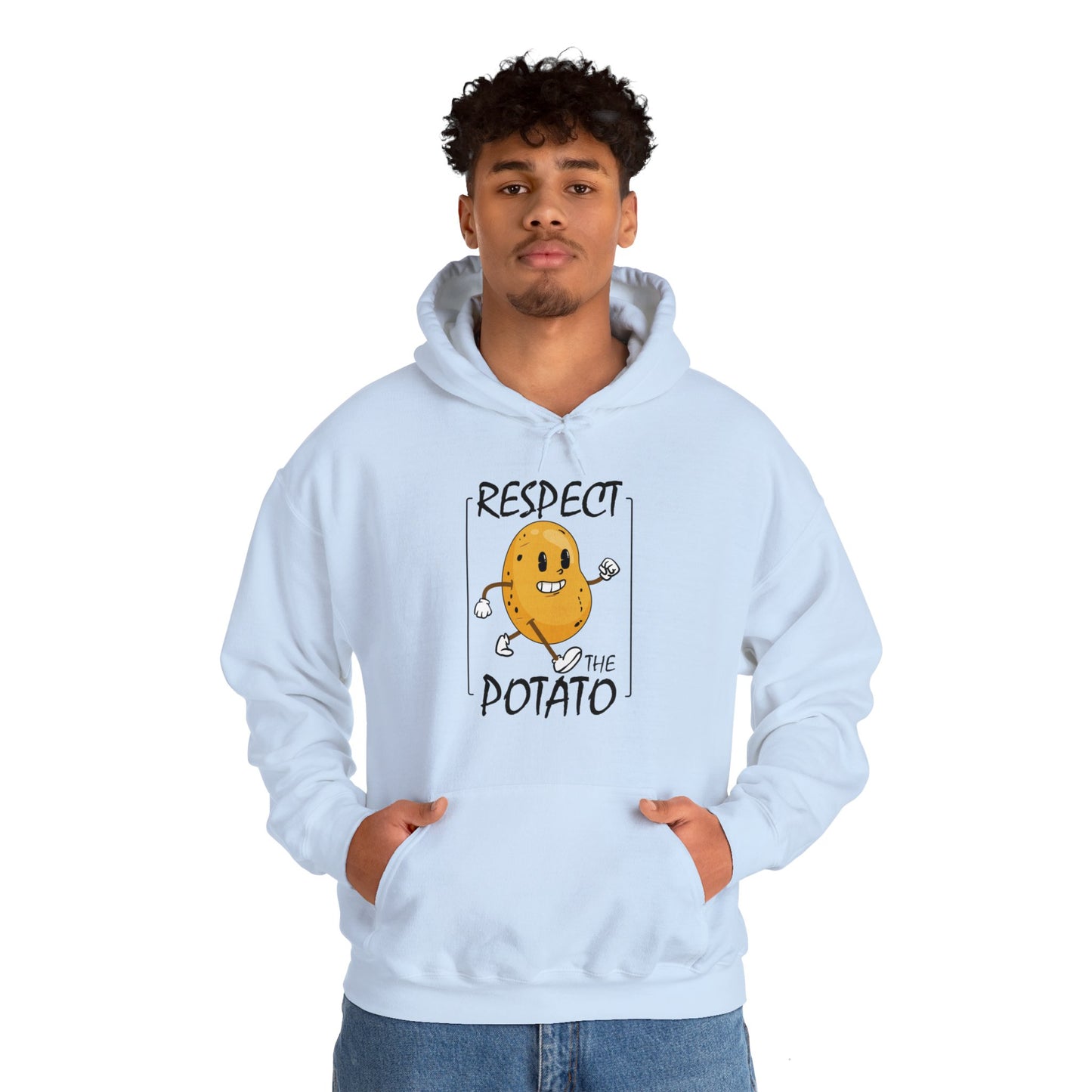 Funny Respect The Potato Gift Men Cute Root Vegetable Lovers Vegan Hoodie For Men Women Hoodie