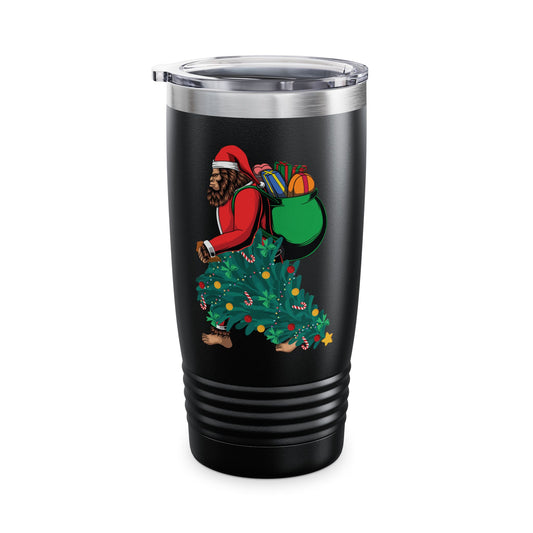 Bigfoot Santa Christmas Tree Lights Gifts Funny Xmas Sasquatch Tumbler For Men Women Tumbler