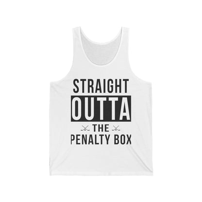 Funny Ice Hockey Straight Outta Penalty Box Tank Top For Men Women Tank Top