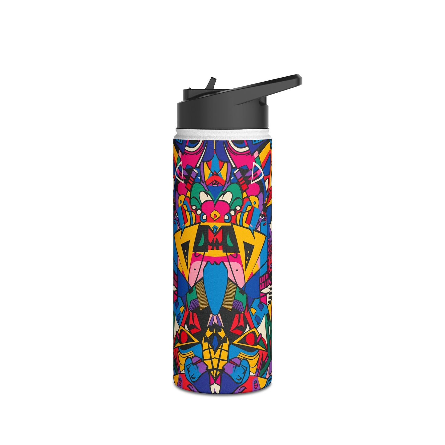 Comic pattern Vibrant Pattern Stainless Steel Water Bottle with Twist-on Lid and Double-Wall Vacuum Insulation