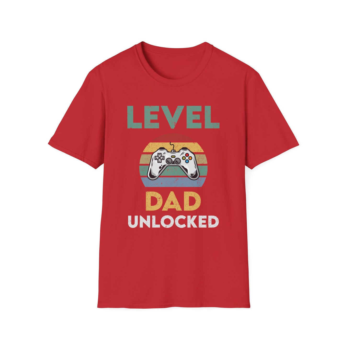 Funny Level Dad Unlocked Soon Dad To Be Fathers Day Gamer Gaming T-Shirt For Men