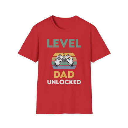 Funny Level Dad Unlocked Soon Dad To Be Fathers Day Gamer Gaming T-Shirt For Men