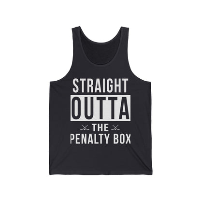 Funny Ice Hockey Straight Outta Penalty Box Tank Top For Men Women Tank Top