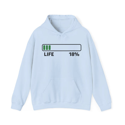 Funny Loading Bar 18% 18th Birthday Gift Hoodie, Customize the 18 With Your Age  Personalized Hoodie Men Women Kids