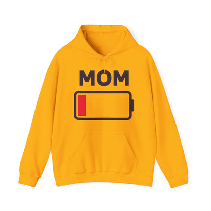 Funny Mom Tired Low Battery Mothers Day Hoodie