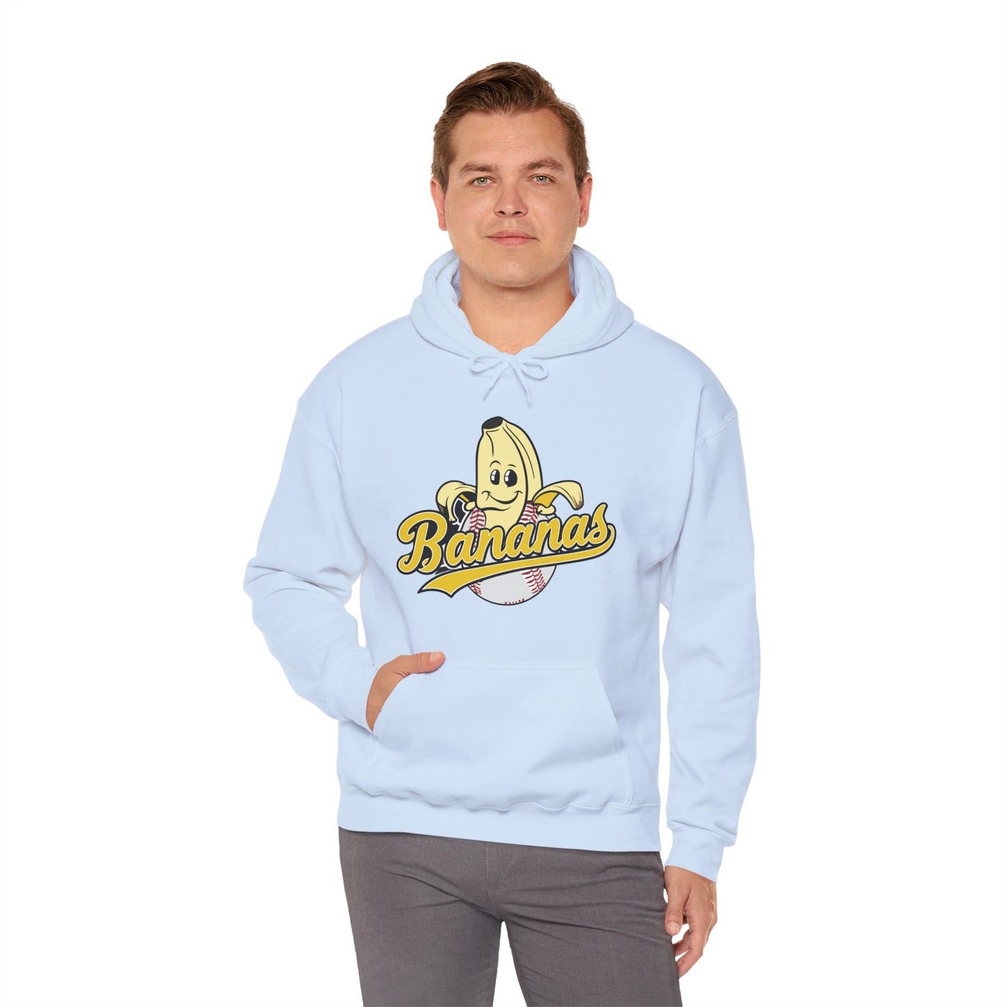 Funny Let's Go Bananas Baseball Hoodie For Baseball Lovers Men Women Hoodie