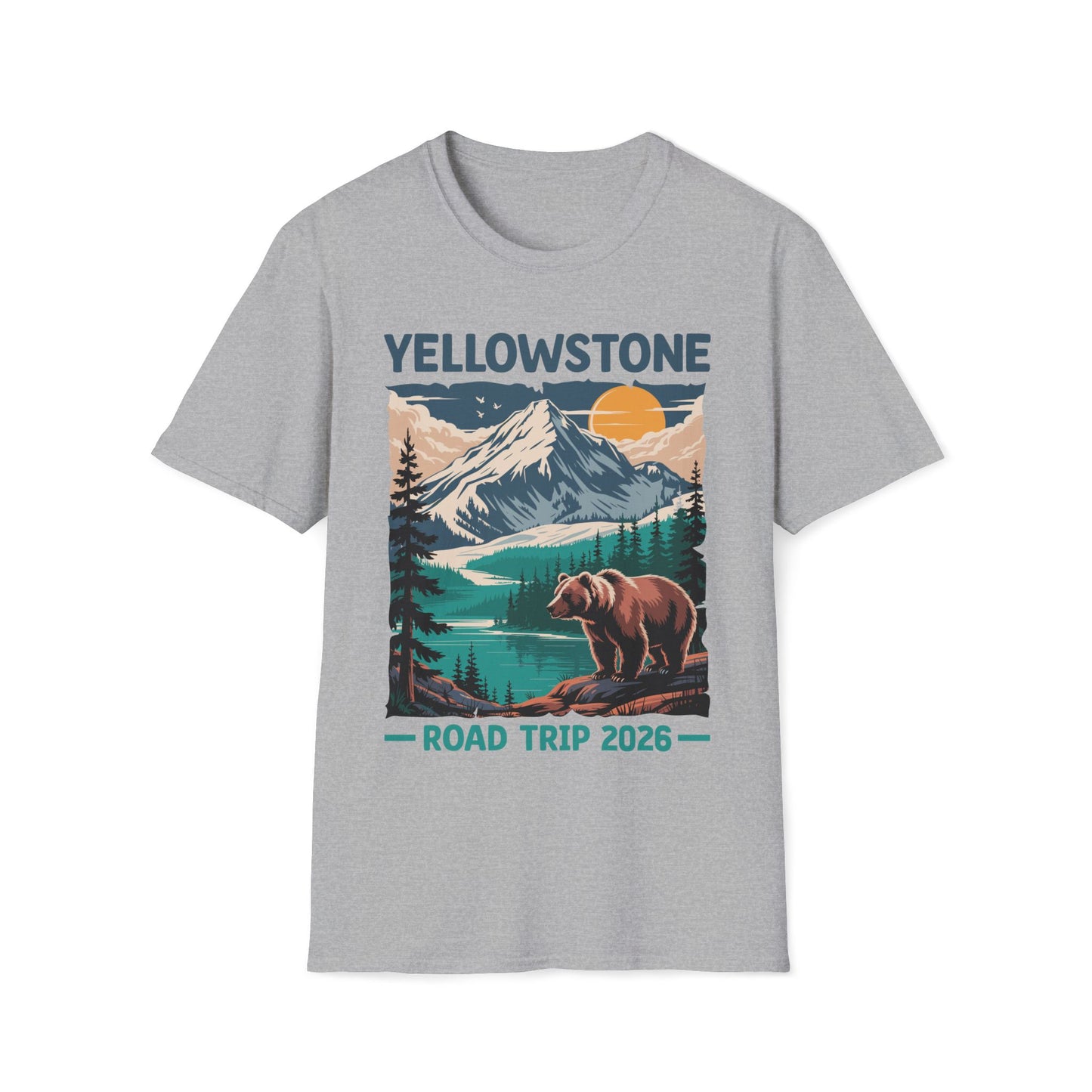 Yellowstone Road Trip 2026 Family National Park Outdoor T-Shirt For Men Women