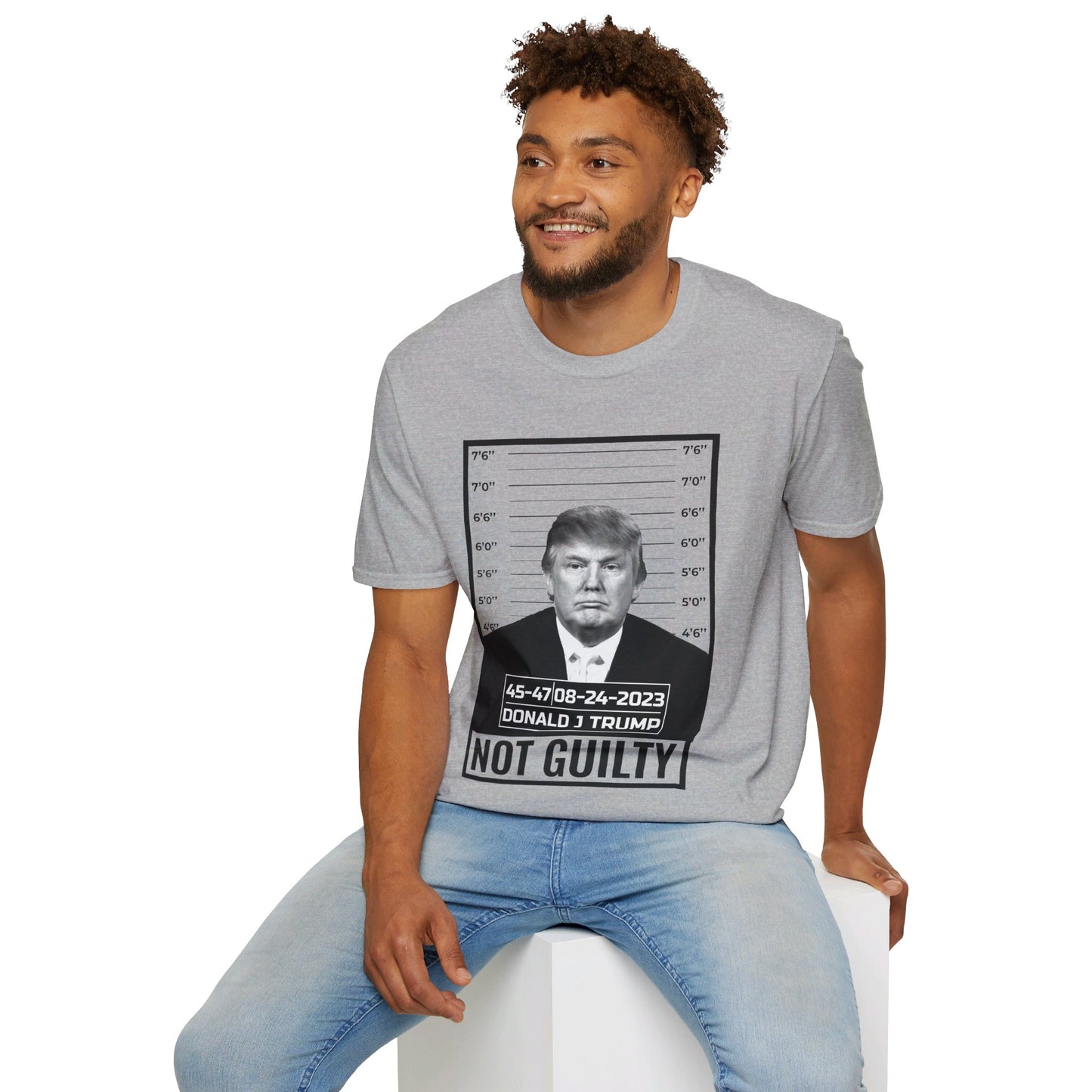 Donald Trump Police Mugshot Not Guilty President Legend 45 47 T-Shirt For Men Women