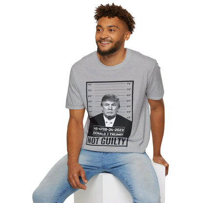 Donald Trump Police Mugshot Not Guilty President Legend 45 47 T-Shirt For Men Women