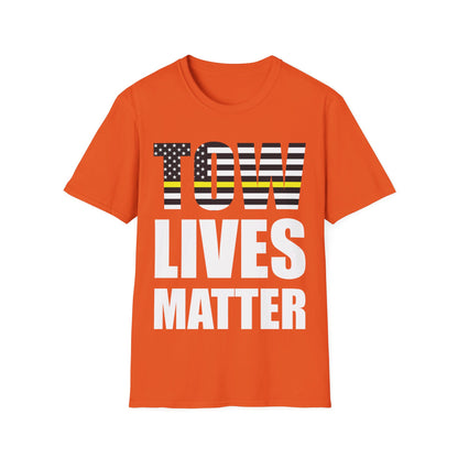 Tow Lives Matter Thin Yellow Line Tow Truck Driver Birthday Gift T-shirt Men