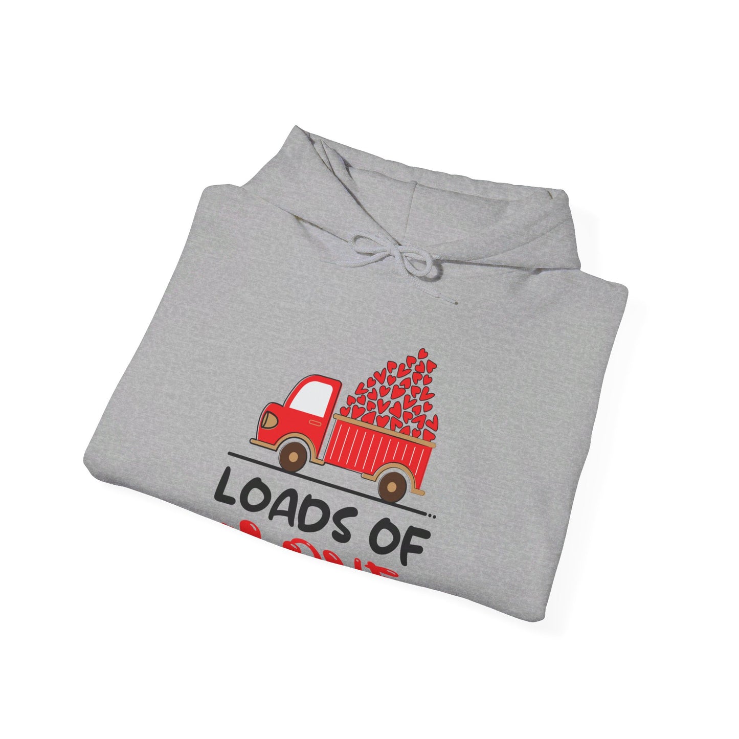 Funny Loads of Love Tractor Cute Valentines Day Truck Hoodie