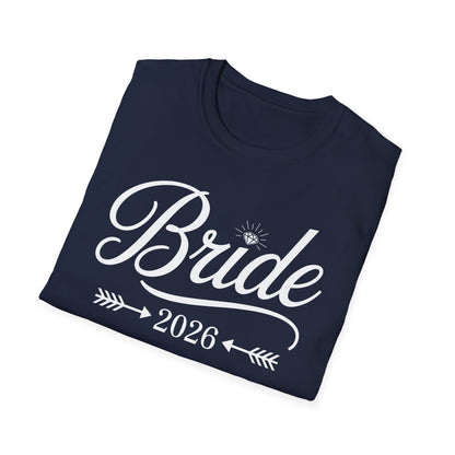 Bride Est 2026 Married Wedding Bridal Party Bachelorette T-Shirt For Women