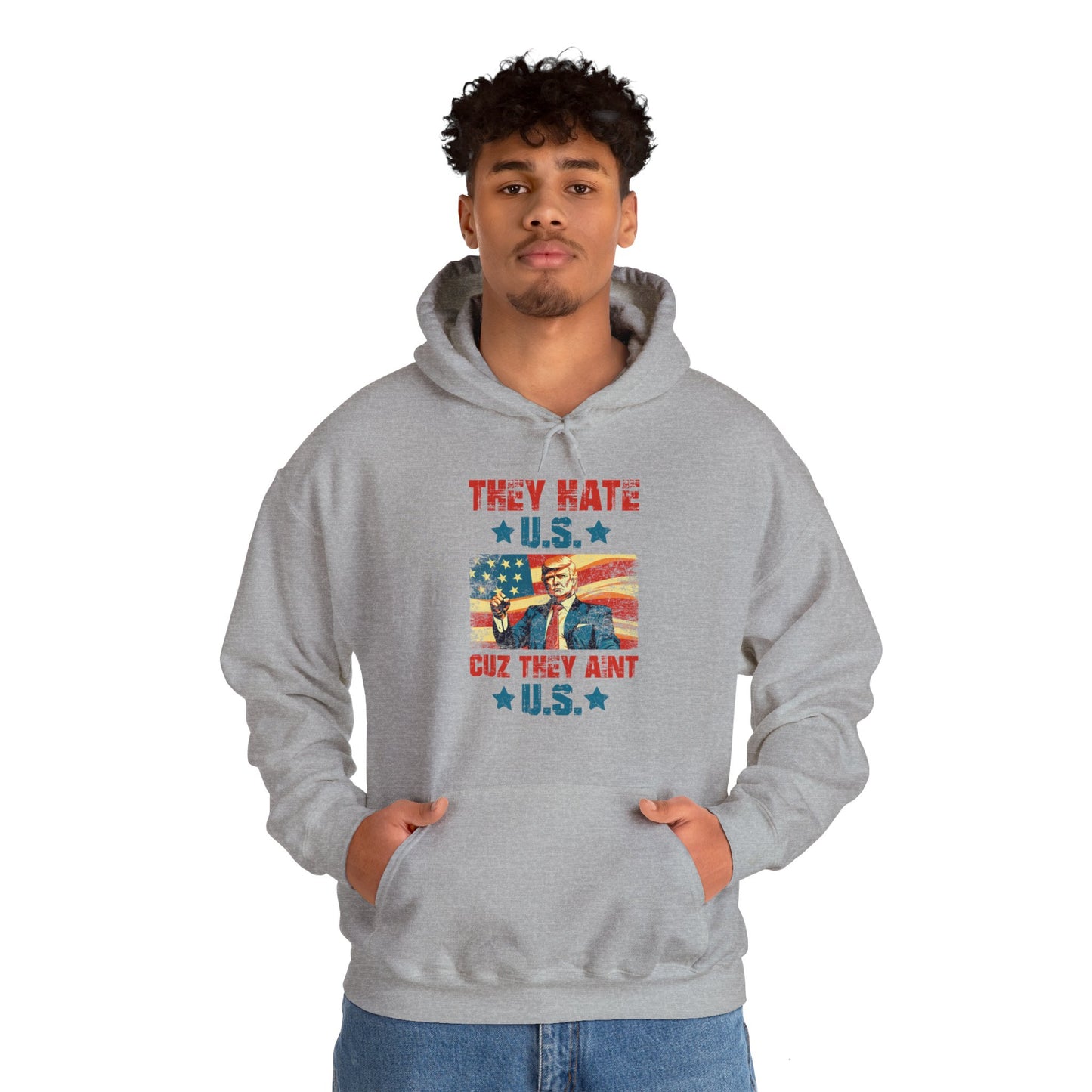 They Hate Us Cuz They Ain't Us Funny Trump 4th Of July 2024 Hoodie For Men Women Hoodie