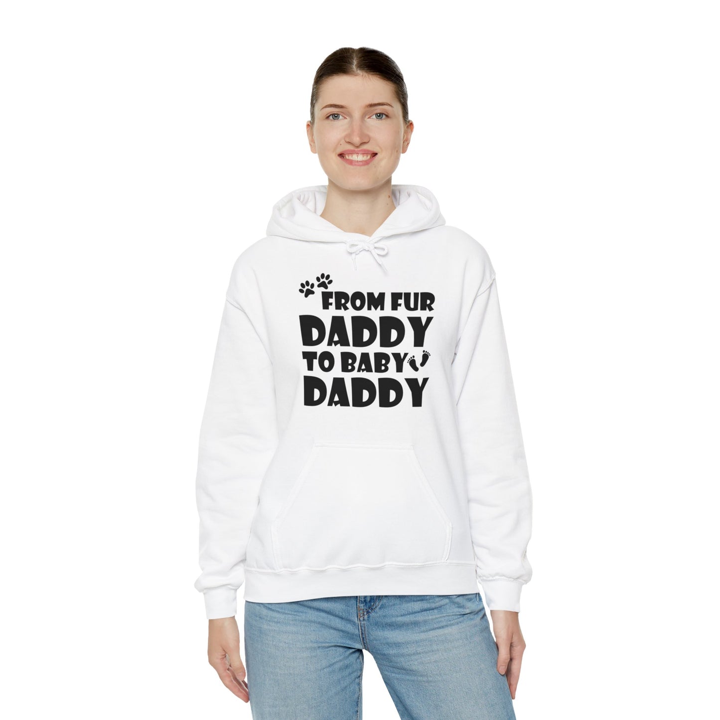 From Fur Daddy To Baby Daddy - Dog Dad Fathers Pregnancy Hoodie