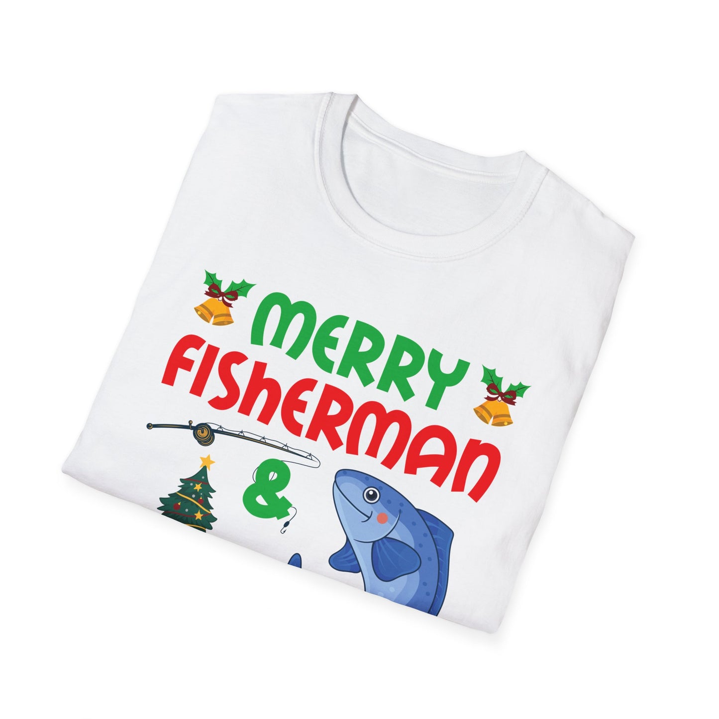 Funny Bass Fishing Merry Fishmas And Happy New Year Christmas Xmas T-Shirt