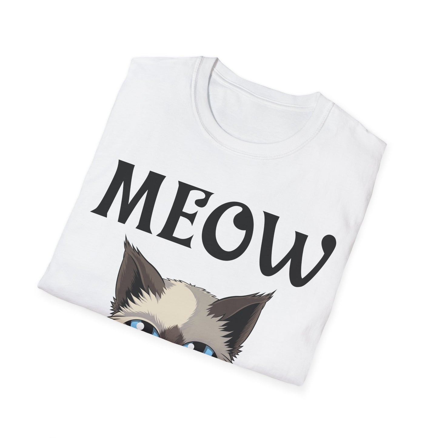 Meowstache Cat Mustache Moustache Beard Bearded Kitten Lovers T-Shirt For Men Women T-Shirt