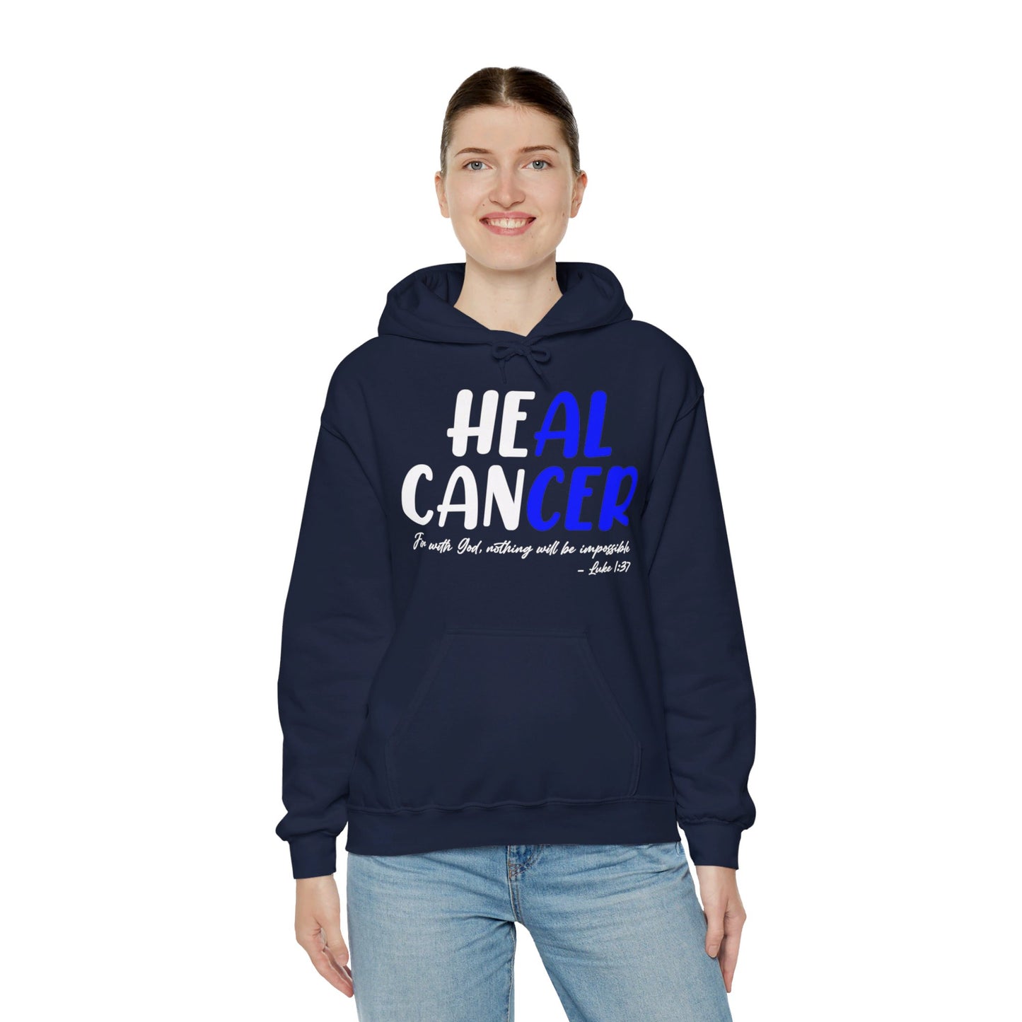 Colon Cancer Faith Bible Verse CRC Awareness Support Heal Family Hoodie For Men Women