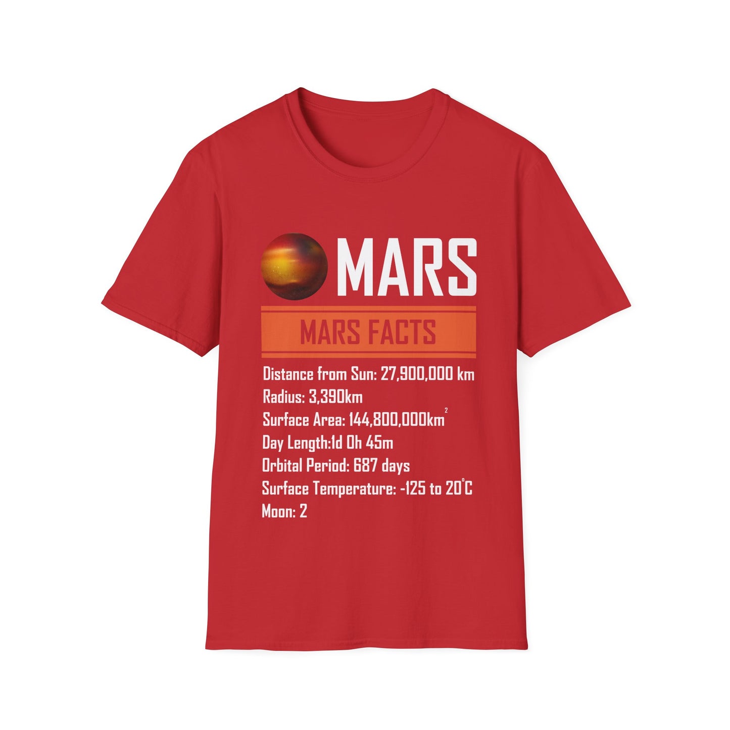 Mars Facts About Mars Planet Space Lover T-Shirt Men Women