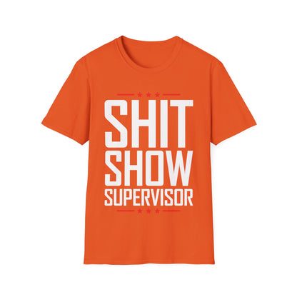 Shit Show Supervisor Retro Funny Sarcastic Adult Humor T-Shirt