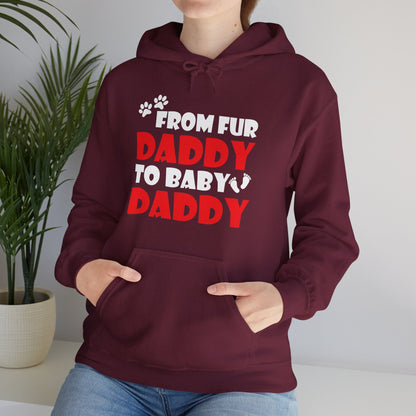 From Fur Daddy To Baby Daddy - Dog Dad Fathers Pregnancy Hoodie