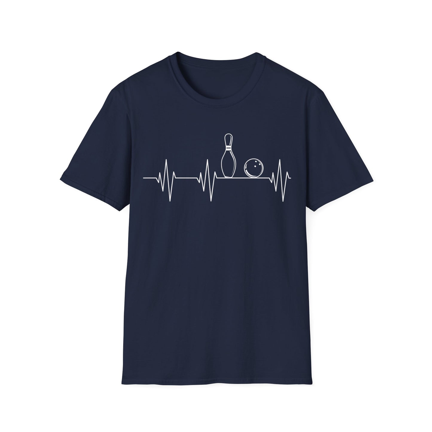 Funny Bowling Gift Cute EKG Bowlers League T-Shirt For Men Women T-Shirt