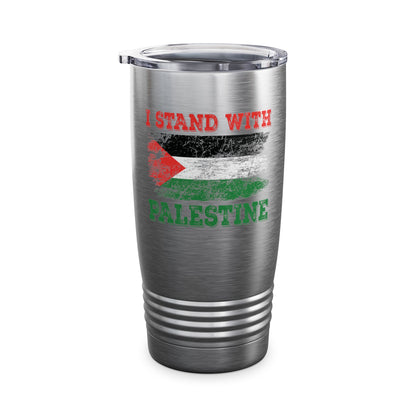 I Stand With Palestine Free Palestine Flag Gaza Palestinian Flag Tumbler For Men Women Tumbler