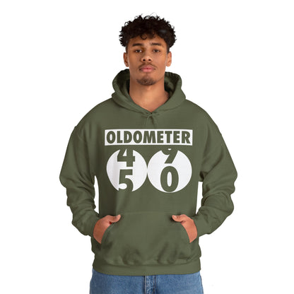 Funny Oldometer Odometer 50th Birthday Gift 50 yrs Old Joke Hoodie For Men Women Hoodie