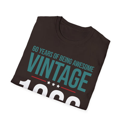 60 Year Old Gifts Vintage 1966 60 Years Awesome 60th Birthday T-Shirt