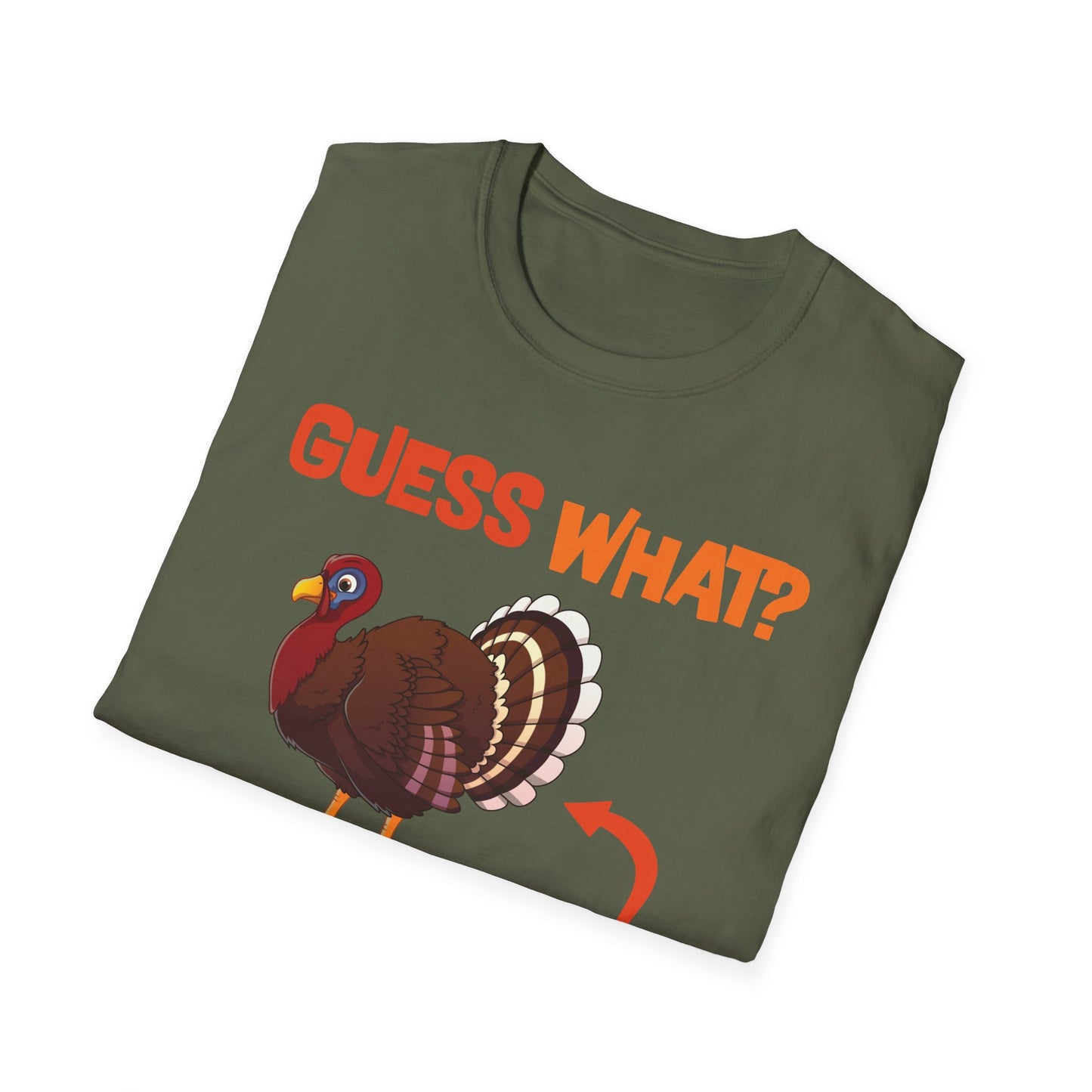 Guess What Turkey Butt Funny Thanksgiving T-Shirt For Men Women