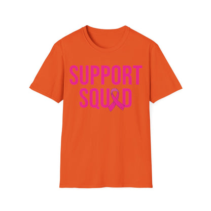 Support Squad Breast Cancer Warrior Awareness October Pink T-Shirt