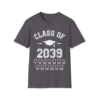 Funny Class of 2039 Checklist Grow with Me Kindergarten First Day Graduation
