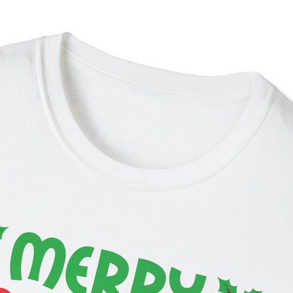 Funny Bass Fishing Merry Fishmas And Happy New Year Christmas Xmas T-Shirt