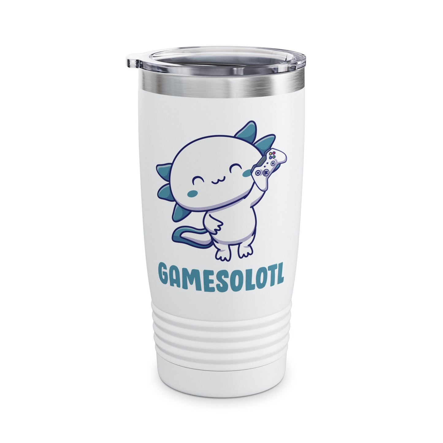 Funny Gamesolotl Gamer Axolotl Fish Playing Video Games Lizard Gaming Tumbler Men Women