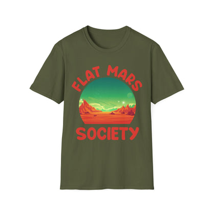 Flat Mars Society Space Astronaut Astronomy Science T-Shirt Men Women