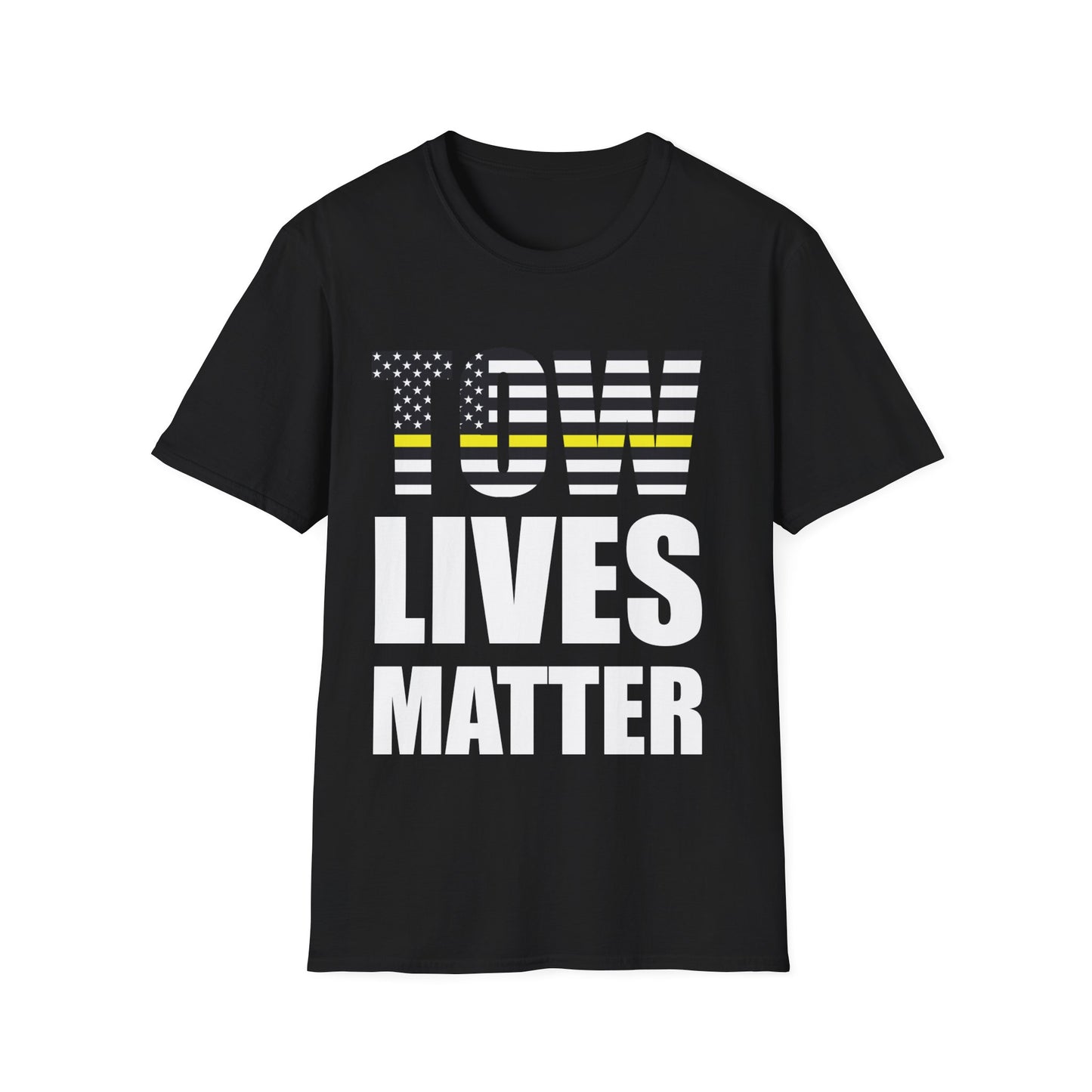 Tow Lives Matter Thin Yellow Line Tow Truck Driver Birthday Gift T-Shirt Men